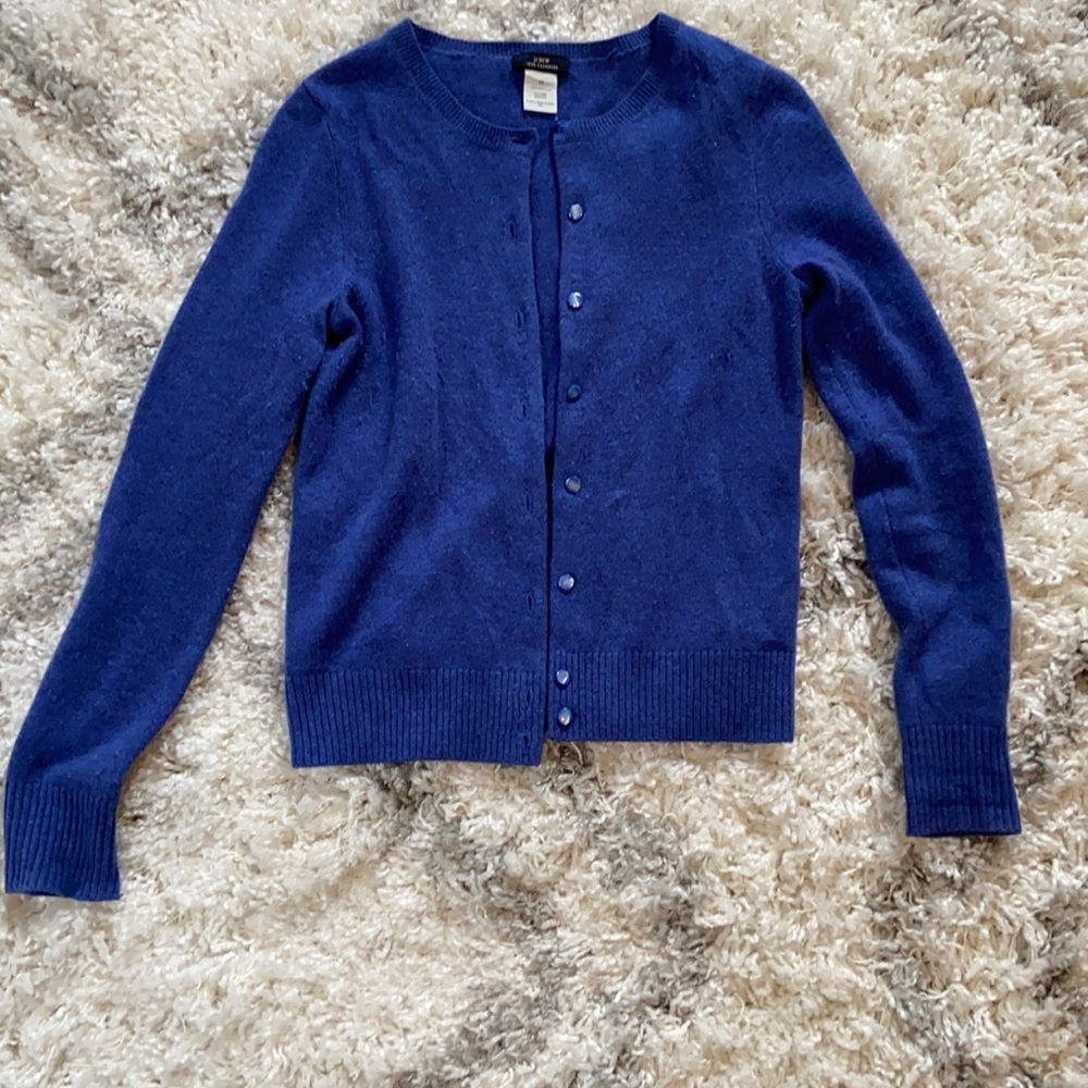 J. Crew 100% cashmere button up cardigan